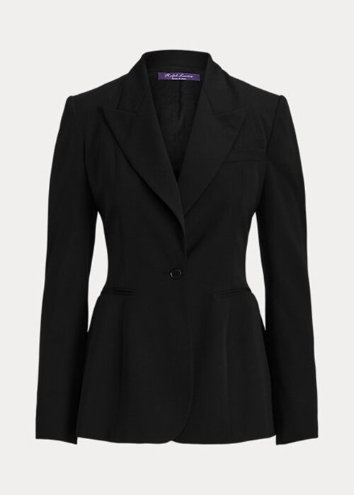 Black Women’s Ralph Lauren Meritta Wool Barathea Jackets Black Women’s Ralph Lauren Meritta Wool Barathea Jackets