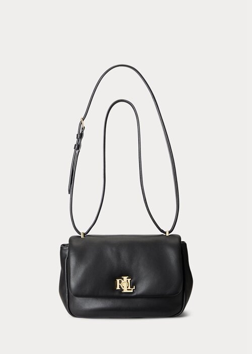 Black Women’s Ralph Lauren Nappa Leather Medium Shoulder Bags Black Women’s Ralph Lauren Nappa Leather Medium Shoulder Bags