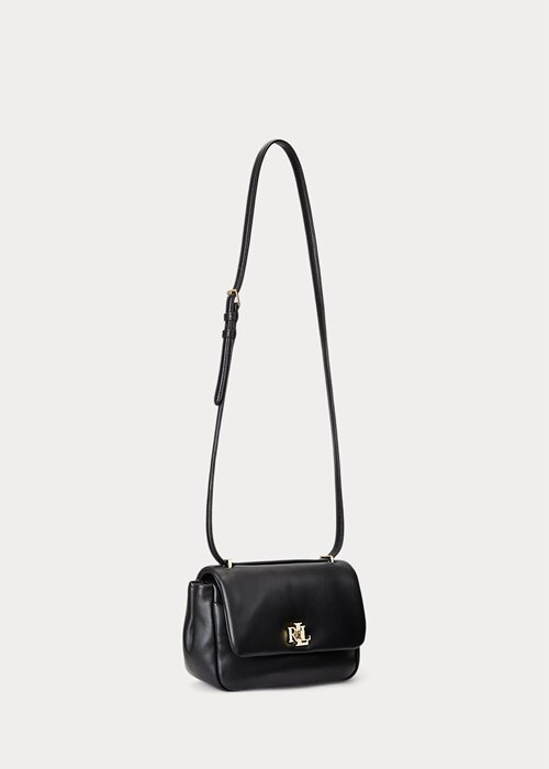 Black Women’s Ralph Lauren Nappa Leather Medium Shoulder Bags Black Women’s Ralph Lauren Nappa Leather Medium Shoulder Bags