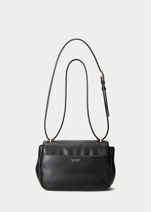 Black Women’s Ralph Lauren Nappa Leather Medium Shoulder Bags Black Women’s Ralph Lauren Nappa Leather Medium Shoulder Bags