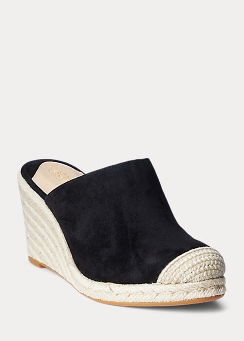 Black Women’s Ralph Lauren Pennie Suede Espadrille Black Women’s Ralph Lauren Pennie Suede Espadrille