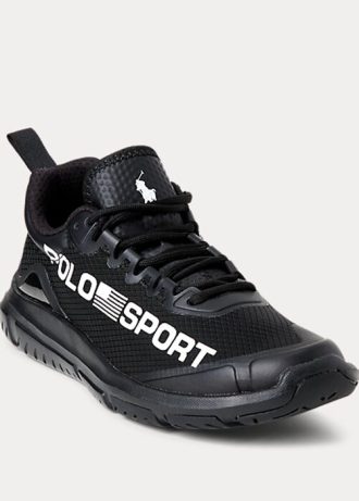 Black Women’s Ralph Lauren Polo Sport Tech Racer Sneakers