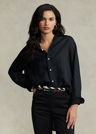 Black Women’s Ralph Lauren Relaxed Fit Linen Shirts