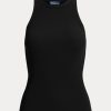 Black Women’s Ralph Lauren Ribbed Cotton Tanks Black Women’s Ralph Lauren Ribbed Cotton Tanks