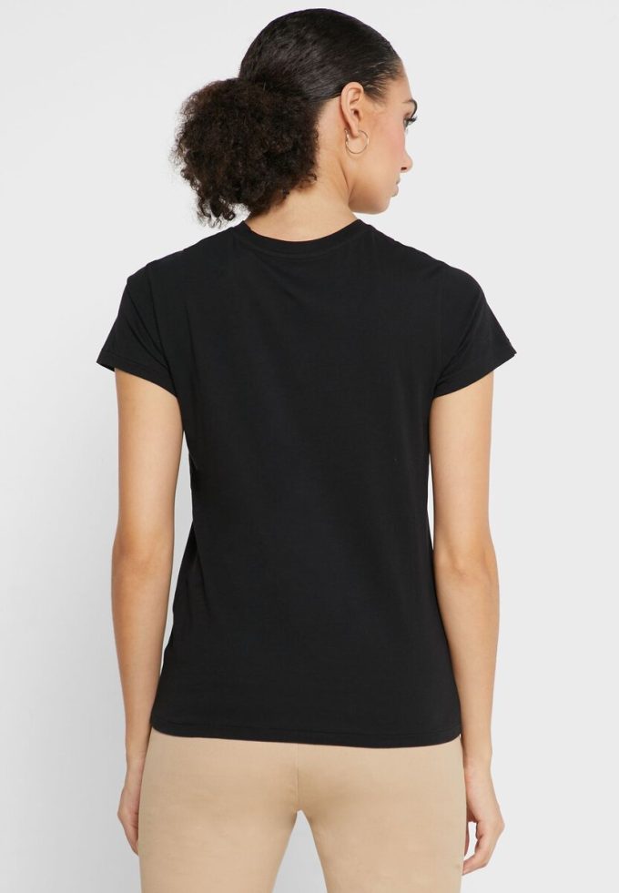Black Women’s Ralph Lauren Round Neck Graphic Tops