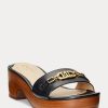 Black Women’s Ralph Lauren Roxanne Nappa Leather Sandals