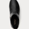 Black Women’s Ralph Lauren Rylee Burnished Leather Slip-On Sneakers Black Women’s Ralph Lauren Rylee Burnished Leather Slip-On Sneakers