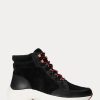 Black Women’s Ralph Lauren Rylee Suede & Leather High-Top Sneakers Black Women’s Ralph Lauren Rylee Suede & Leather High-Top Sneakers