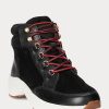 Black Women’s Ralph Lauren Rylee Suede & Leather High-Top Sneakers Black Women’s Ralph Lauren Rylee Suede & Leather High-Top Sneakers
