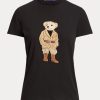 Black Women’s Ralph Lauren Safari Polo Bear Cotton T Shirts