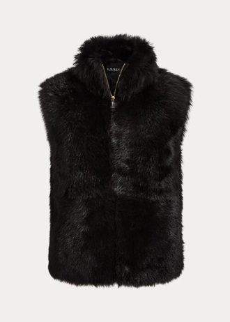Black Women’s Ralph Lauren Shearling Vest