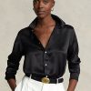 Black Women’s Ralph Lauren Silk Charmeuse Shirts