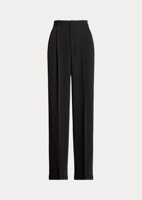 Black Women’s Ralph Lauren Straight-Leg Satin Pants Black Women’s Ralph Lauren Straight-Leg Satin Pants