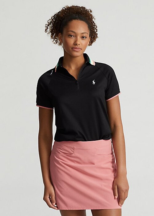 Black Women’s Ralph Lauren Tailored Fit Quarter-Zip Polo Shirts Black Women’s Ralph Lauren Tailored Fit Quarter-Zip Polo Shirts