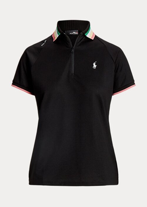 Black Women’s Ralph Lauren Tailored Fit Quarter-Zip Polo Shirts Black Women’s Ralph Lauren Tailored Fit Quarter-Zip Polo Shirts