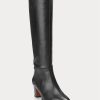Black Women’s Ralph Lauren Tall Calfskin Boots