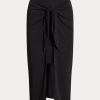Black Women’s Ralph Lauren Tie-Front Stretch Jersey Midi Skirts Black Women’s Ralph Lauren Tie-Front Stretch Jersey Midi Skirts