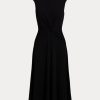 Black Women’s Ralph Lauren Twist-Front Jersey Dress Black Women’s Ralph Lauren Twist-Front Jersey Dress