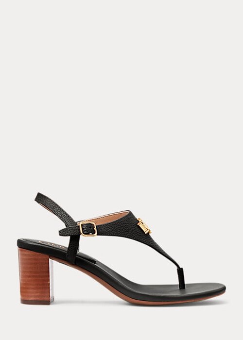 Black Women’s Ralph Lauren Westcott II Tumbled Leather Sandals Black Women’s Ralph Lauren Westcott II Tumbled Leather Sandals