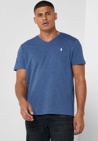 blue men s ralph lauren chest logo v neck t shirts 1 330x476 - Blue Men's Ralph Lauren Chest Logo V-Neck T Shirts