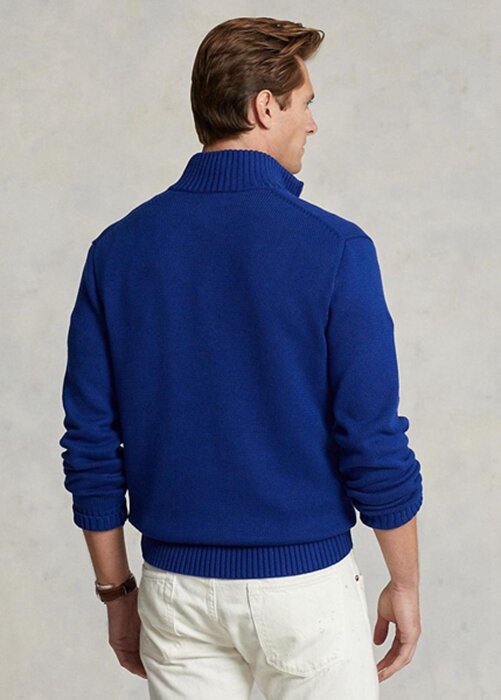 Blue Men’s Ralph Lauren Cotton Quarter-zip Jumper Sweaters Blue Men’s Ralph Lauren Cotton Quarter-zip Jumper Sweaters