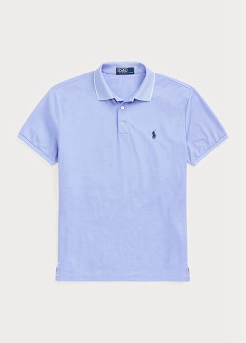 Blue Men’s Ralph Lauren Custom Slim Fit Birdseye Polo Shirts Blue Men’s Ralph Lauren Custom Slim Fit Birdseye Polo Shirts