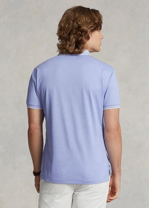 Blue Men’s Ralph Lauren Custom Slim Fit Birdseye Polo Shirts Blue Men’s Ralph Lauren Custom Slim Fit Birdseye Polo Shirts