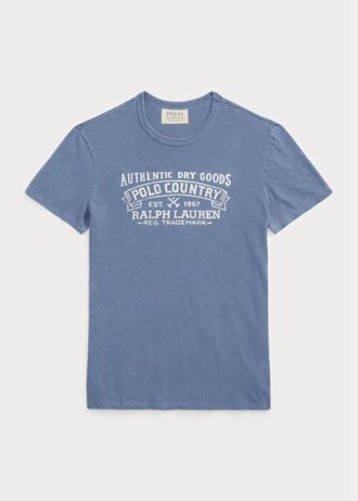 Blue Men’s Ralph Lauren Custom Slim Fit Polo Country T Shirts