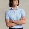 Blue Men’s Ralph Lauren Custom Slim Fit Soft Cotton Polo Shirts