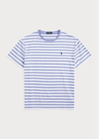 Blue Men’s Ralph Lauren Custom Slim Fit Striped Jersey T Shirts