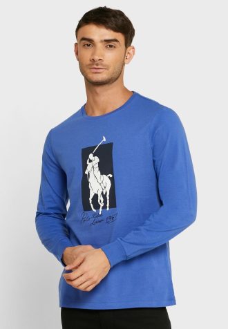 Blue Men’s Ralph Lauren Graphic Crew Neck T Shirts