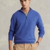 Blue Men’s Ralph Lauren Mesh-knit Cotton Quarter-zip Jumper  Sweaters