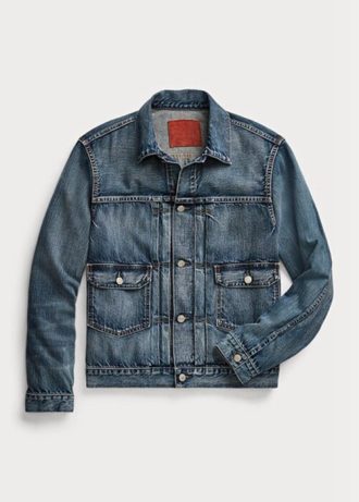 Blue Men’s Ralph Lauren Overdale Indigo Denim Trucker  Jackets