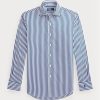 Blue Men’s Ralph Lauren Regent Custom Fit Striped Poplin Formal Shirts