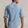 Blue Men’s Ralph Lauren Slim Fit Chambray  Shirts