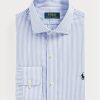 Blue Men’s Ralph Lauren Slim Fit Striped Poplin Formal Shirts