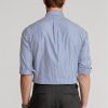 Blue Men’s Ralph Lauren Slim Fit Striped Poplin Formal Shirts
