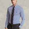 Blue Men’s Ralph Lauren Slim Fit Striped Stretch Poplin Formal Shirts