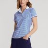 Blue / White Women’s Ralph Lauren Striped Jersey Polo Shirts Blue / White Women’s Ralph Lauren Striped Jersey Polo Shirts