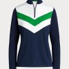 Blue Women’s Ralph Lauren Chevron-stripe Quarter-zip Pullover Sweatshirts Blue Women’s Ralph Lauren Chevron-stripe Quarter-zip Pullover Sweatshirts