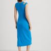 Blue Women’s Ralph Lauren Cotton-Blend Sleeveless Midi Dress Blue Women’s Ralph Lauren Cotton-Blend Sleeveless Midi Dress