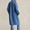 Blue Women’s Ralph Lauren Cotton-Silk-Blend Car Coats