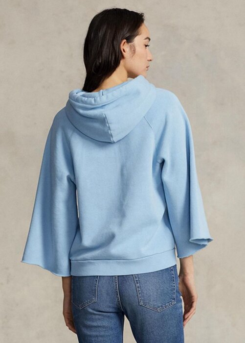 Blue Women’s Ralph Lauren Cutoff-cuff Fleece Hoodie Blue Women’s Ralph Lauren Cutoff-cuff Fleece Hoodie