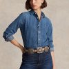 Blue Women’s Ralph Lauren Denim Shirts Blue Women’s Ralph Lauren Denim Shirts