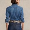 Blue Women’s Ralph Lauren Denim Shirts Blue Women’s Ralph Lauren Denim Shirts