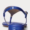 Blue Women’s Ralph Lauren Ellington Embossed Leather Sandals