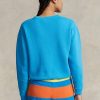 Blue Women’s Ralph Lauren Fleece Crewneck Pullover Sweatshirts