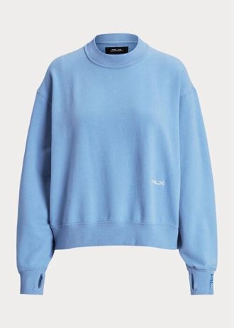 Blue Women’s Ralph Lauren Fleece Crewneck Sweatshirts