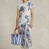Blue Women’s Ralph Lauren Floral Faux-Wrap Jersey Dress Blue Women’s Ralph Lauren Floral Faux-Wrap Jersey Dress