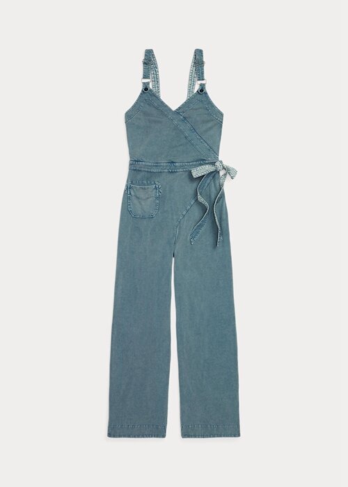 Blue Women’s Ralph Lauren Garment-Dyed Jersey Jumpsuit Dress Blue Women’s Ralph Lauren Garment-Dyed Jersey Jumpsuit Dress